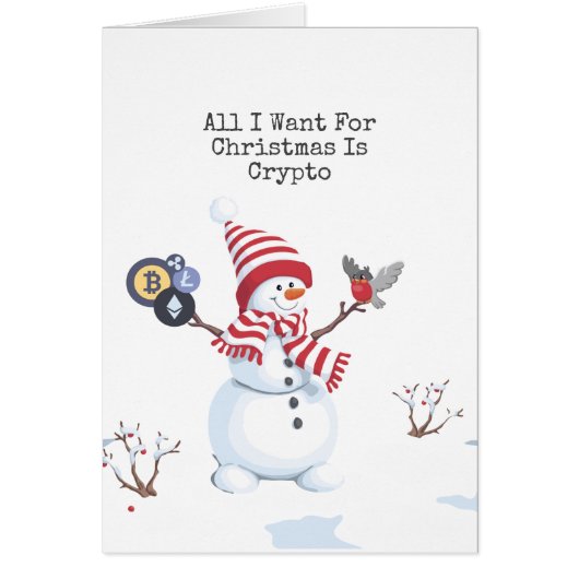 Crypto Kerstman Kaart (Voorkant)