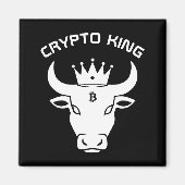 Crypto King Black Magneet (Voorkant)