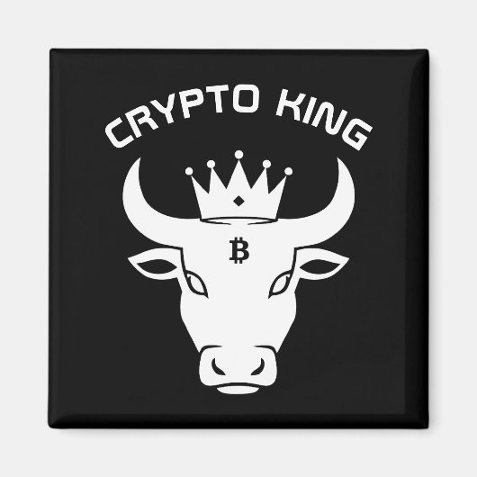 Crypto King Black Magneet (Voorkant)