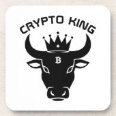 Crypto King gepersonaliseerd wit Bier Onderzetter (Voorkant)