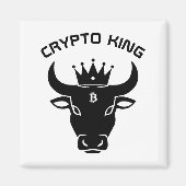 Crypto King gepersonaliseerd wit Magneet (Voorkant)