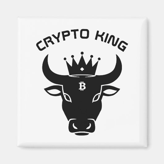 Crypto King gepersonaliseerd wit Magneet (Voorkant)