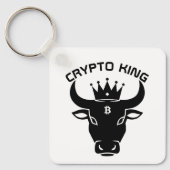 Crypto King gepersonaliseerd wit Sleutelhanger (Voorkant)