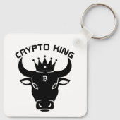 Crypto King gepersonaliseerd wit Sleutelhanger (Achterkant)