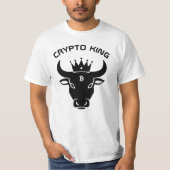 Crypto King gepersonaliseerd wit T-shirt (Voorkant)