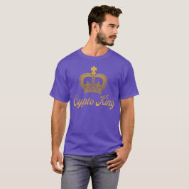 Crypto King T-Shirt in Paarse en gouden kleuren