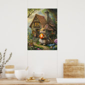 Crypto Konijn Hole Paashaas schilderij Poster (Keuken)