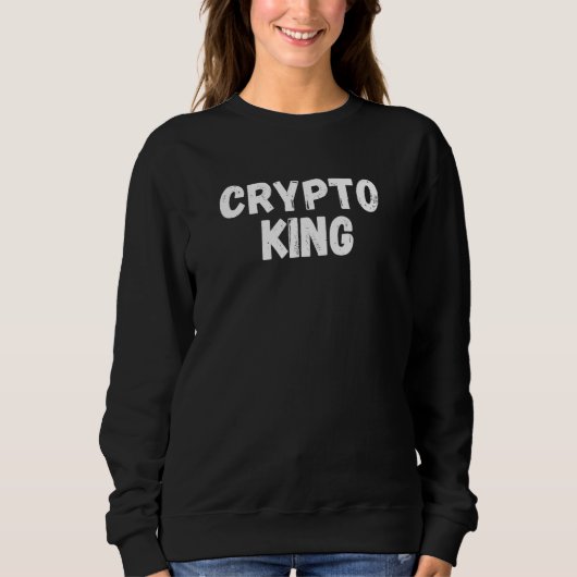 Crypto Koning  Bitcoin Cryptovaluta Blockchain Eth Trui (Voorkant)