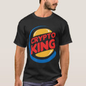 Crypto Koning Grappige Parodie Ontwerp T-shirt (Voorkant)