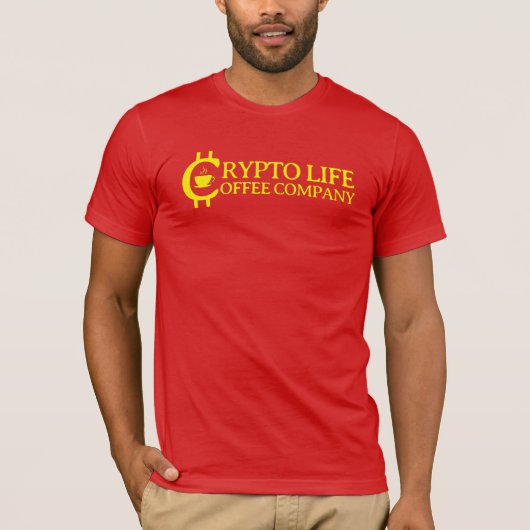 Crypto Life Coffee Company Logo T-shirt (Voorkant)