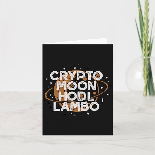 Crypto Maan HODL Lambo Kaart