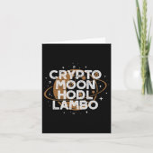 Crypto Maan HODL Lambo Kaart (Voorkant)