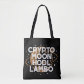Crypto Maan HODL Lambo Tote Bag (Voorkant)