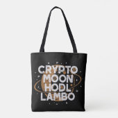 Crypto Maan HODL Lambo Tote Bag (Achterkant)
