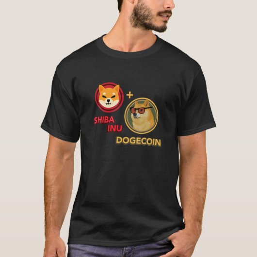 Crypto MEME SHIBA INU DOGECOIN HODL to be Rich M T-shirt (Voorkant)