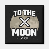 Crypto Meme XRP aan de maan Cryptocurrency Citaat Magneet (Voorkant)