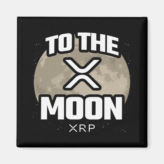 Crypto Meme XRP aan de maan Cryptocurrency Citaat Magneet (Voorkant)