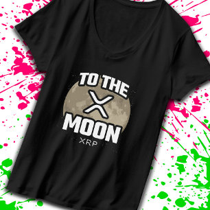 Crypto Meme XRP aan de maan Cryptocurrency Citaat T-shirt