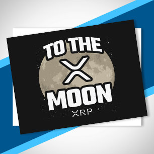 Crypto Meme - XRP aan de maan - XRP cryptocurrency Briefkaart