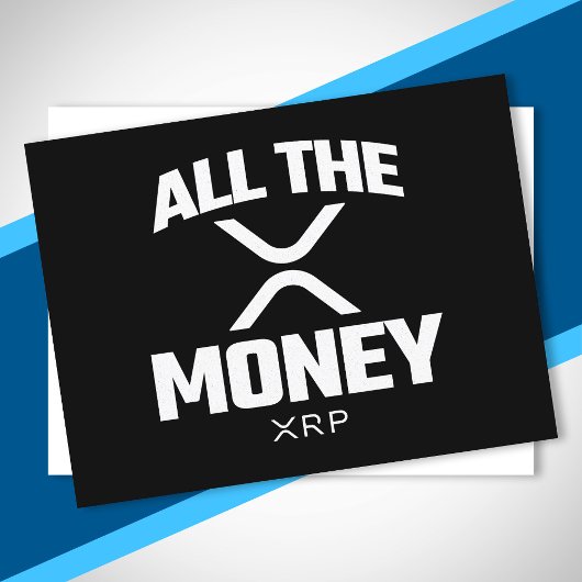 Crypto Meme XRP Cryptocurrency al het geldcitaat Briefkaart