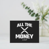 Crypto Meme XRP Cryptocurrency al het geldcitaat Briefkaart (Staand voorkant)