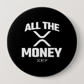 Crypto Meme XRP Cryptocurrency al het geldcitaat Ronde Button 4,0 Cm (Voorkant)
