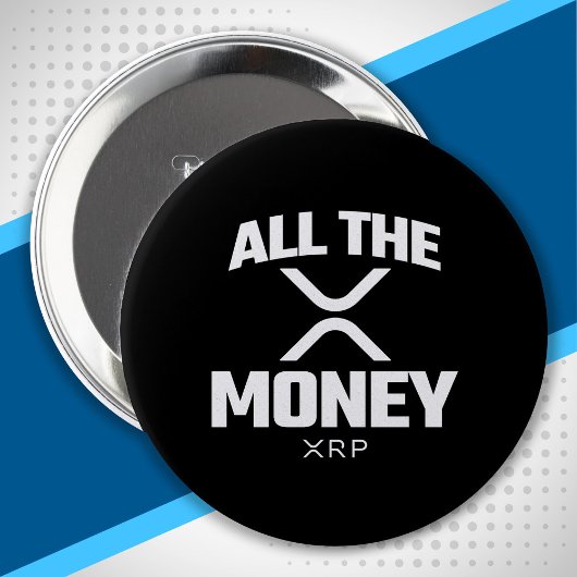 Crypto Meme XRP Cryptocurrency al het geldcitaat Ronde Button 4,0 Cm