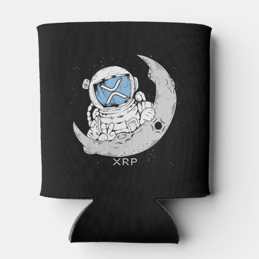 Crypto Meme XRP Cryptocurrency Cute Astronaut Moon Blikjeskoeler (Achterkant)