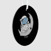 Crypto Meme XRP Cryptocurrency Cute Astronaut Moon Ornament (voorkant)