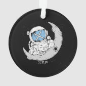 Crypto Meme XRP Cryptocurrency Cute Astronaut Moon Ornament (achterkant)