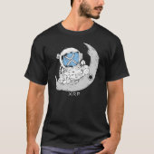 Crypto Meme XRP Cryptocurrency Cute Astronaut Moon T-shirt (Voorkant)