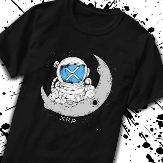 Crypto Meme XRP Cryptocurrency Cute Astronaut Moon T-shirt