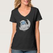 Crypto Meme XRP Cryptocurrency Cute Astronaut Moon T-shirt (Voorkant)