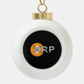 Crypto Meme XRP Over Bitcoin Cryptocurrency Swap Keramische Bal Ornament (Voorkant)