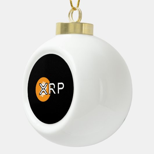 Crypto Meme XRP Over Bitcoin Cryptocurrency Swap Keramische Bal Ornament (Rechts)