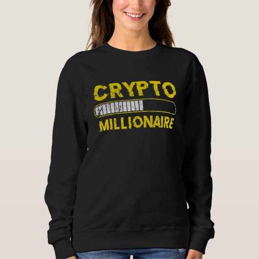 Crypto Miljonair Laadt Bitcoin Ethereum Trui (Voorkant)