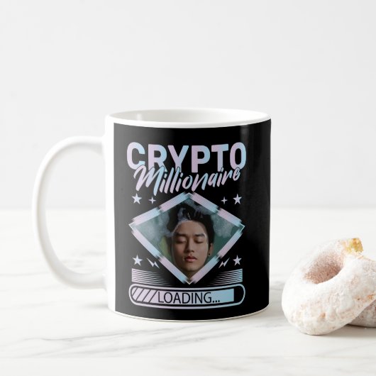 CRYPTO MILLIONAIRE BELASTING AANGEPASTE FOTO KOFFIEMOK (Met donut)