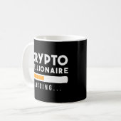 Crypto Millionaire Blockchain Bitcoin Trader Koffiemok (Voorkant links)