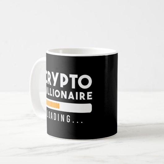 Crypto Millionaire Blockchain Bitcoin Trader Koffiemok (Voorkant links)
