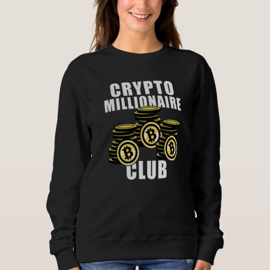 Crypto Millionaire Club Cryptocurrency Bitcoin Inv Trui (Voorkant)