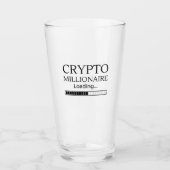 Crypto Millionaire Loading alstublieft wachten Glas (Voorkant)