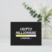 Crypto Millionaire Loading Bitcoin Briefkaart (Staand voorkant)
