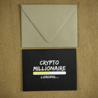 Crypto Millionaire Loading Bitcoin Briefkaart