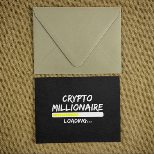 Crypto Millionaire Loading Bitcoin Briefkaart