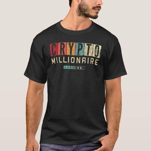 Crypto Millionaire Loading Bitcoin EDaar T-shirt (Voorkant)