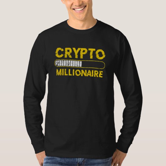 Crypto Millionaire Loading Bitcoin Ethereum T-shirt (Voorkant)