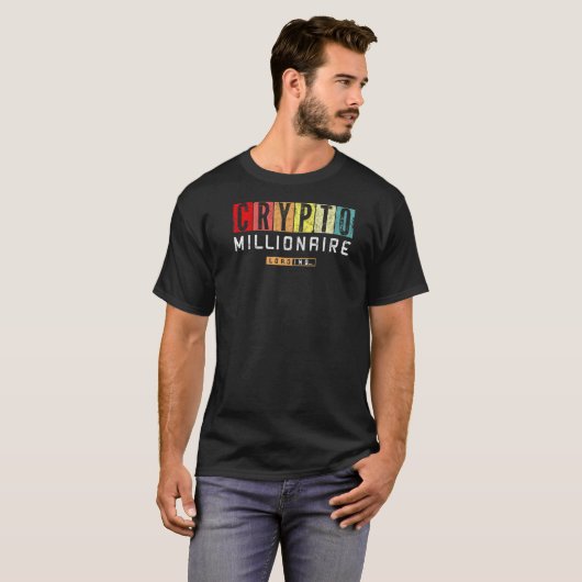 Crypto Millionaire Loading Bitcoin Etheru T-shirt (Voorkant volledig)