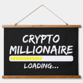 Crypto Millionaire Loading Bitcoin Hangend Wandkleed