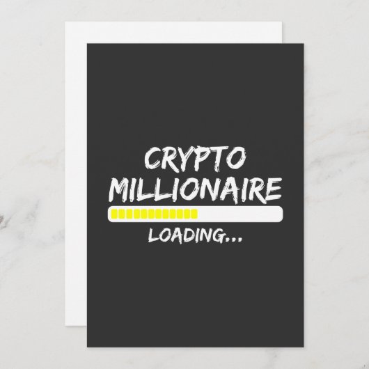 Crypto Millionaire Loading Bitcoin Kaart (Voorkant / Achterkant)
