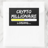Crypto Millionaire Loading Bitcoin Rechthoekige Sticker (Tas)